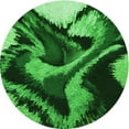 thumbnail image 1 of Ahgly Company Machine Washable Indoor Round Transitional Deep Emerald Green Area Rugs, 3' Round, 1 of 7