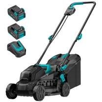 13 inch Brushless Lawn Mower,20V Electric Cordless Lawn Mowers for Garden,5 Heights Adjustment with 2x4.0Ah Battery & Charger for Garden/Yard/Farm