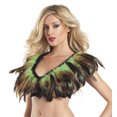 thumbnail image 2 of Be Wicked Womens Spicy  Green Faux Feather Top With Lace Backing Costume Accessory, 2 of 2
