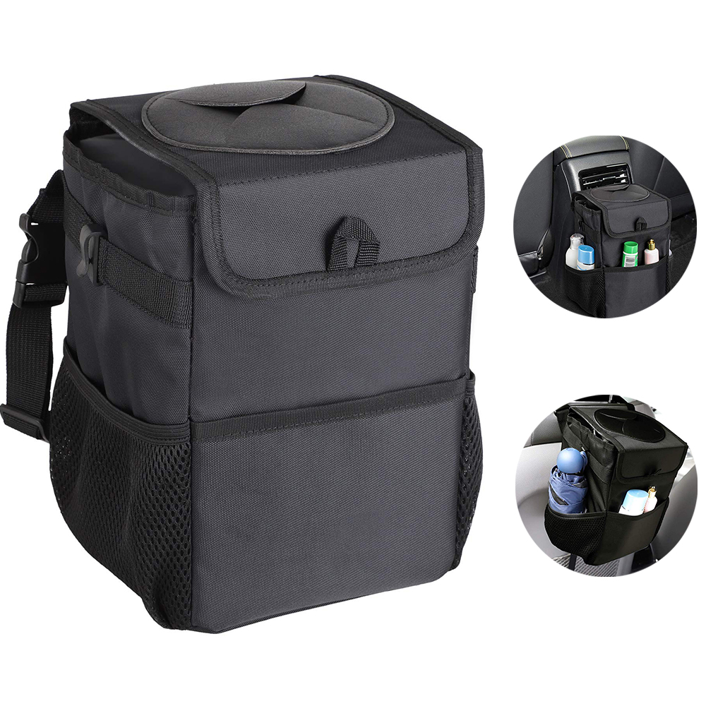 Leakproof Coverd Trash Containment, Car Trash Bag Hanging Automotive