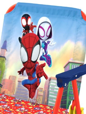 Wholesale Marvel Spidey and His Amazing Friends Kids Outdoor Patio Chair – Foldable, Lightweight, and Portable Camp Chair Featuring Spidey, Ghost-Spider & Miles Morales