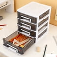 thumbnail image 5 of 5-Layer Plastic Drawer Unit -  Organizer (White Frame/Black Drawers)12.21 x 5.93 x 8.31 in, 5 of 15