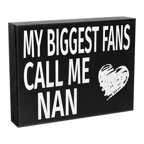 JennyGems Nan Gifts, My Biggest Fans Call Me Nan Sign, 8x6 Inch Wood Sign, Gifts for Nan, Wall Hanging Decor, Birthday Gifts for Nan, Shelf Accents, Made in USA