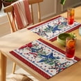 thumbnail image 4 of Red 4th of July Placemats Set of 6 Independence Day Star Vintage Place Mats Indoor Wipeable Table Mats Washable Cloth Dining Table Placemats for Kitchen Holiday Party Home Decor 13x19 Inch, 4 of 9