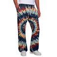 thumbnail image 4 of Iaqnaocc Mens Sweatpants Tie Dye Open Bottom Baggy Sweat Pants Straight Leg Athletic Breathable Sweatpants With Pockets Navy L, 4 of 7