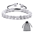 thumbnail image 1 of Pulsera Xtellar Blanca Piedra Ajustable Yoga Espiritual 24 Cm, 1 of 4