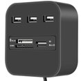 thumbnail image 1 of Moyic USB Hub ABS Suministros de teléfono de apariencia pequeña Práctico Lector de tarjetas de múltiple Accesorios de computadora Adaptadores Teléfono y Comunicación negro, 1 of 6