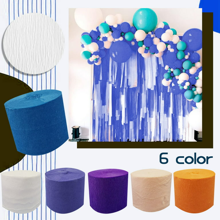4-Roll Multi-Colored Crepe Paper Streamers for Party Decoration