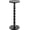 black, variant on Finew Solid Wood Drink Table, Rubber Wood Small Round Side Table for Small Spaces, Martini Tables, Pedestal End Tables for Living Room, Bedroom, Corners, and Office (Brown, 9.4 inch)