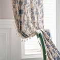 thumbnail image 3 of XmhyTop Home Curtains for Bedroom Living Room,Semi-Blackout Country Cotton and linen Vintage Chic Tassels Hollow Window Treatment Rod Pocket Drape（1 Panel，78.7*59in,A69）, 3 of 5