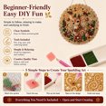 thumbnail image 3 of Christmas Reindeer Pearl Diamond Art Kit for Adults, DIY Pearl Painting Suncatcher with 3D Mixed-Size Beads, 10in Home Decor, 3 of 4