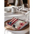 thumbnail image 6 of Puerto Rican Flag Cloth Napkins Set of 4 Reusable Dinner Napkins, Vintage Country Truck Flowers Beige Cocktail Napkin Washable Table Napkins for Wedding/Holiday Party/Baby Shower 20"x20", 6 of 7