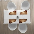 thumbnail image 3 of Ambesonne Chocolate Place Mats Set of 4, Spiraling Stripe, Standard Size, Pale Brown White, 3 of 4