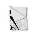 thumbnail image 2 of African Soft Flannel Fleece Throw Blanket, Woman Silhouette in Native Fashion Clothes Accessories Drawing, Cozy Plush for Indoor and Outdoor Use, 70" x 90", Black and White, by Ambesonne, 2 of 6