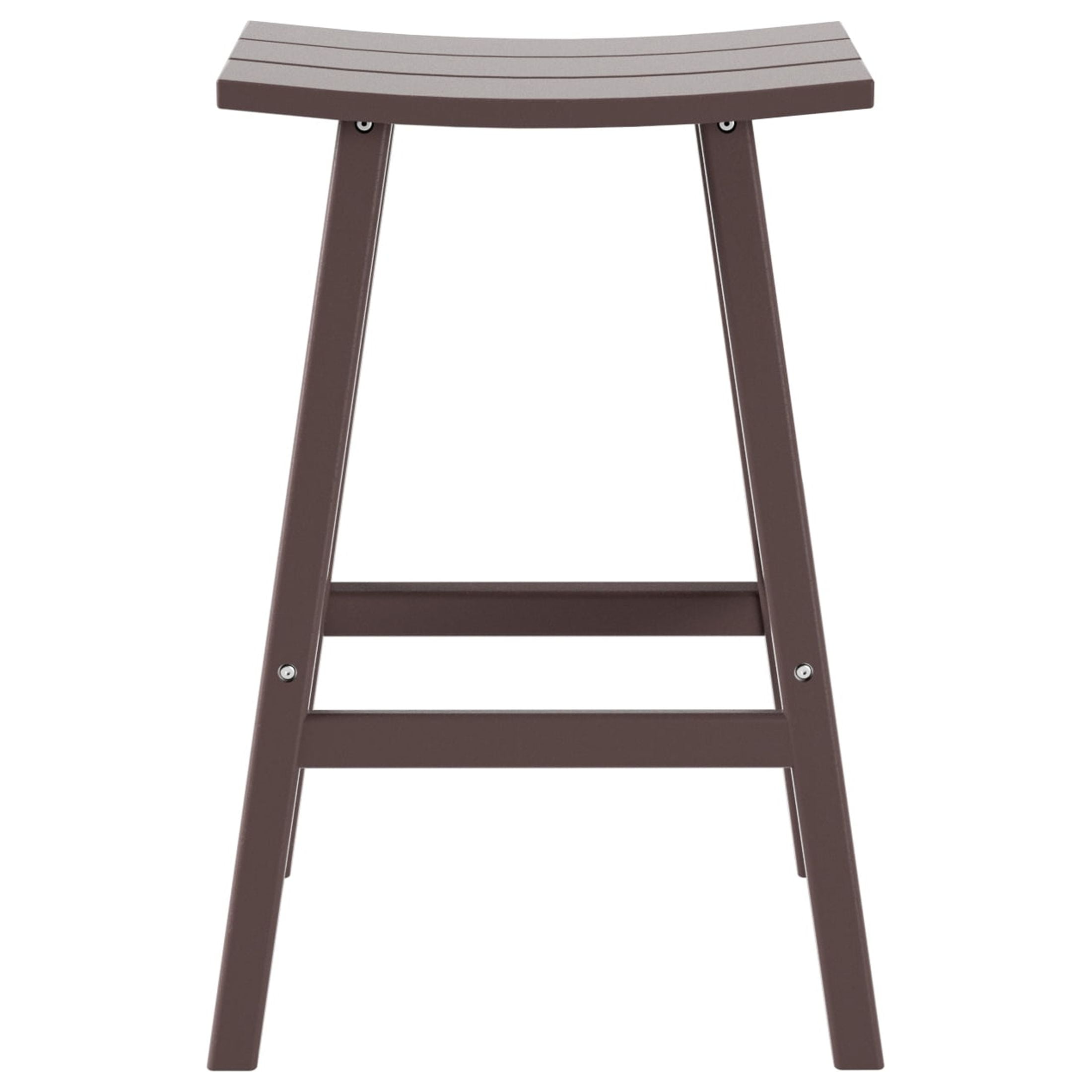 GARDEN 29" Inches Adirondack Plastic Outdoor Bar Stools (Set of 2), Dark Brown