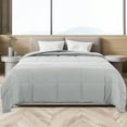 thumbnail image 2 of PiccoCasa Soft Lightweight Down Alternative Comforter, Queen, Light Gray, 2 of 7