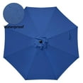 thumbnail image 4 of 9' Patio Umbrella Outdoor Table Market Yard Umbrella with Push Button Tilt/Crank Blue 9ft, 4 of 7