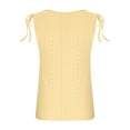 thumbnail image 5 of Eyelet Tank Tops for Women Summer Casual Hollow Solid Color Crew Neck Sleeveless Dressy Blouses with Strappy, 5 of 5