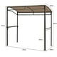 thumbnail image 3 of Costway Pérgola para Parrilla de 216 cm Toldo de Barbacoa para Patio con Estante de Servicio Ganchos Marco Metálico para Jardín Exterior Marrón, 3 of 10