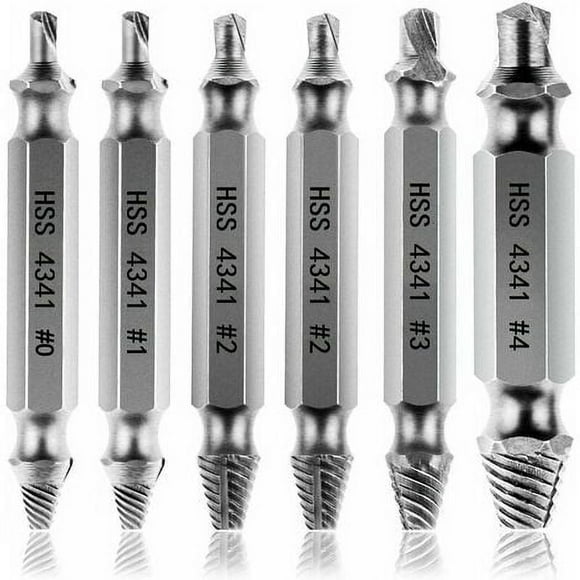6pcs Steel Broken Bolt Extractor HRC
