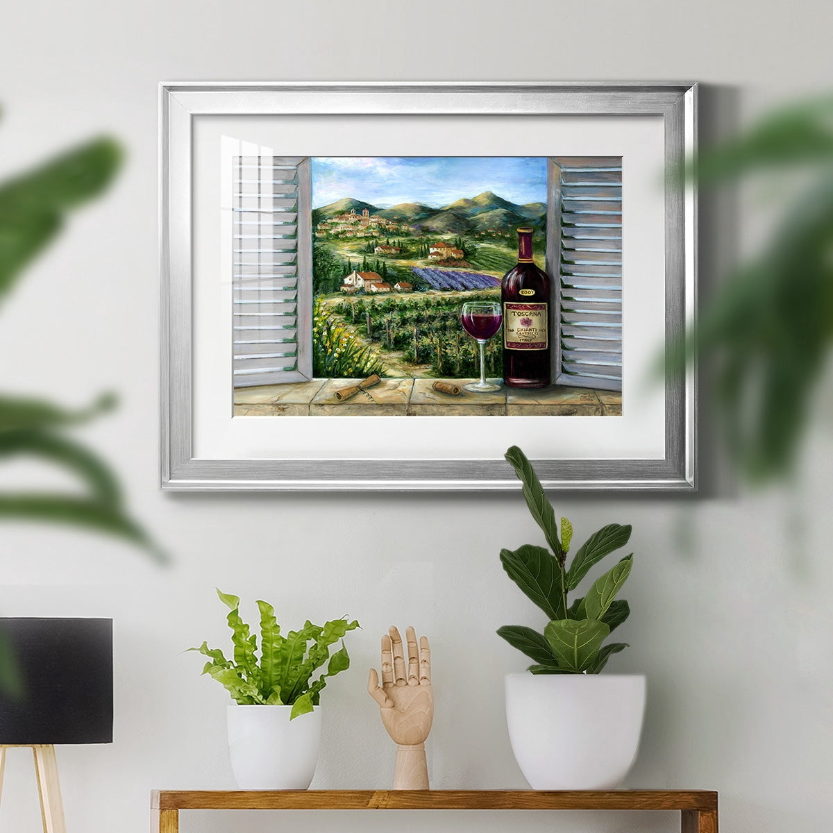Tuscan Red and Vineyard Premium Framed Print - Ready to Hang