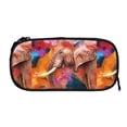 thumbnail image 5 of Uemuo Oil Paintings of Elephants Printed Pencil Pen Case, Portable Pencil Pouch with Zipper, Compact Stationery Bag Makeup Bag, Pencil Bag for Home Office, 5 of 9