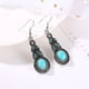 thumbnail image 3 of Pendientes Pendientes colgantes - turquesa cuelgan niñas lágrima turquesa bohemio para las mujeres de la vendimia de turquesa Boho Declaración Azul Occidental Pendientes de gota, 3 of 8