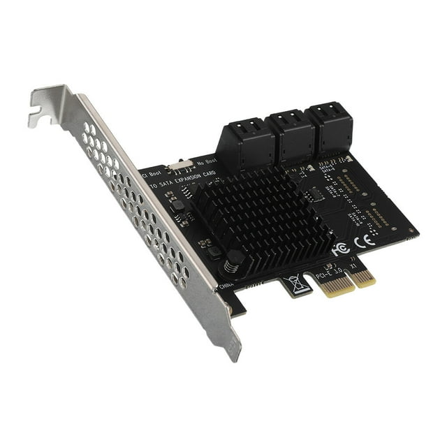 facefd PCI-E to SATA Extender Splitter High Speed PCI-Express Expansion Card Desktop Computer Accessory, SA3106J, 10 ports No.01