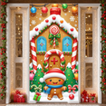 thumbnail image 3 of Festive Gingerbread House Christmas Banner Colorful Holiday Decor for Winter Decoration Party Celebration, 3 of 9