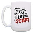 thumbnail image 3 of ThisWear Scary Halloween Party Supplies Eat Drink Be Scary Ceramic 15oz Coffee Mug Eat, 3 of 7