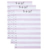 3 Pack Tasks List Notepad Purple Sticky Notes 4x6 in, Adhesive Planner Daily Planning Self-Stick Note Pad, 50 Sheets Each