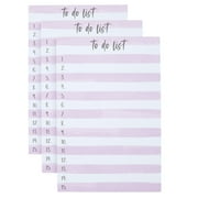 3 Pack Tasks List Notepad Purple Sticky Notes 4x6 in, Adhesive Planner Daily Planning Self-Stick Note Pad, 50 Sheets Each