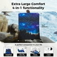 thumbnail image 4 of KingCamp Lightweight Camping Blanket - 1.26 lbs Down Alternative Puffy Printed Camping Quilt - Portable for Travel, Picnic, Hiking, Stadium, Airplane - 79" x 57" (Starrysky), 4 of 9