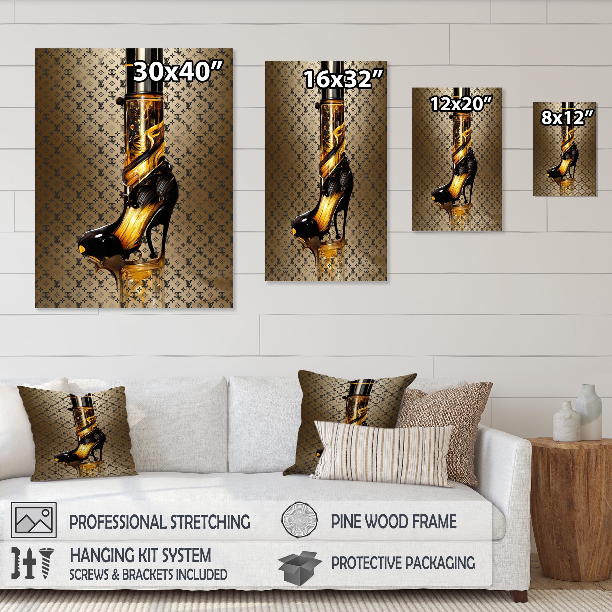 Designart High Fashion High Heel II Canvas Wall Art