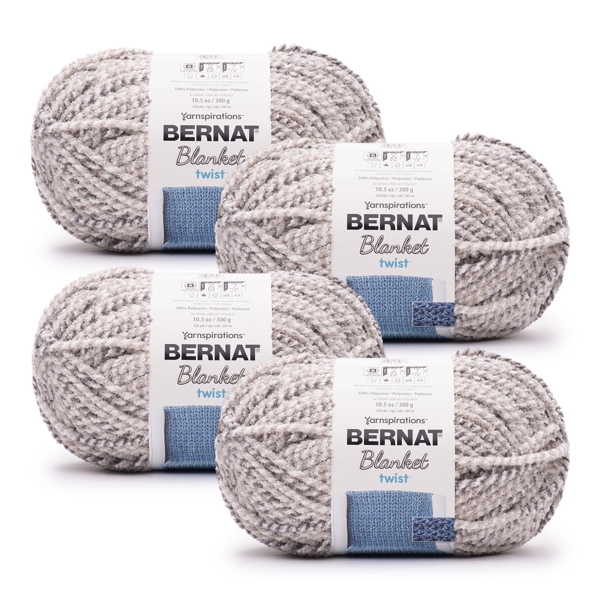 Bernat® Blanket Twist™ 6 Super Bulky Polyester Yarn, Dove 10.5oz/300g