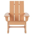 thumbnail image 4 of Costaelm Palms Outdoor HDPE Plastic Adirondack Rocking Chair (Set of 2), Teak, 4 of 8