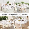 thumbnail image 7 of White Cow Heart Pattern Round Fitted Tablecloth with Elastic Edge,Dining Table Cover Waterproof,Outdoor Round Tablecloth for Camping,Dining,Indoor and Outdoor, 7 of 7