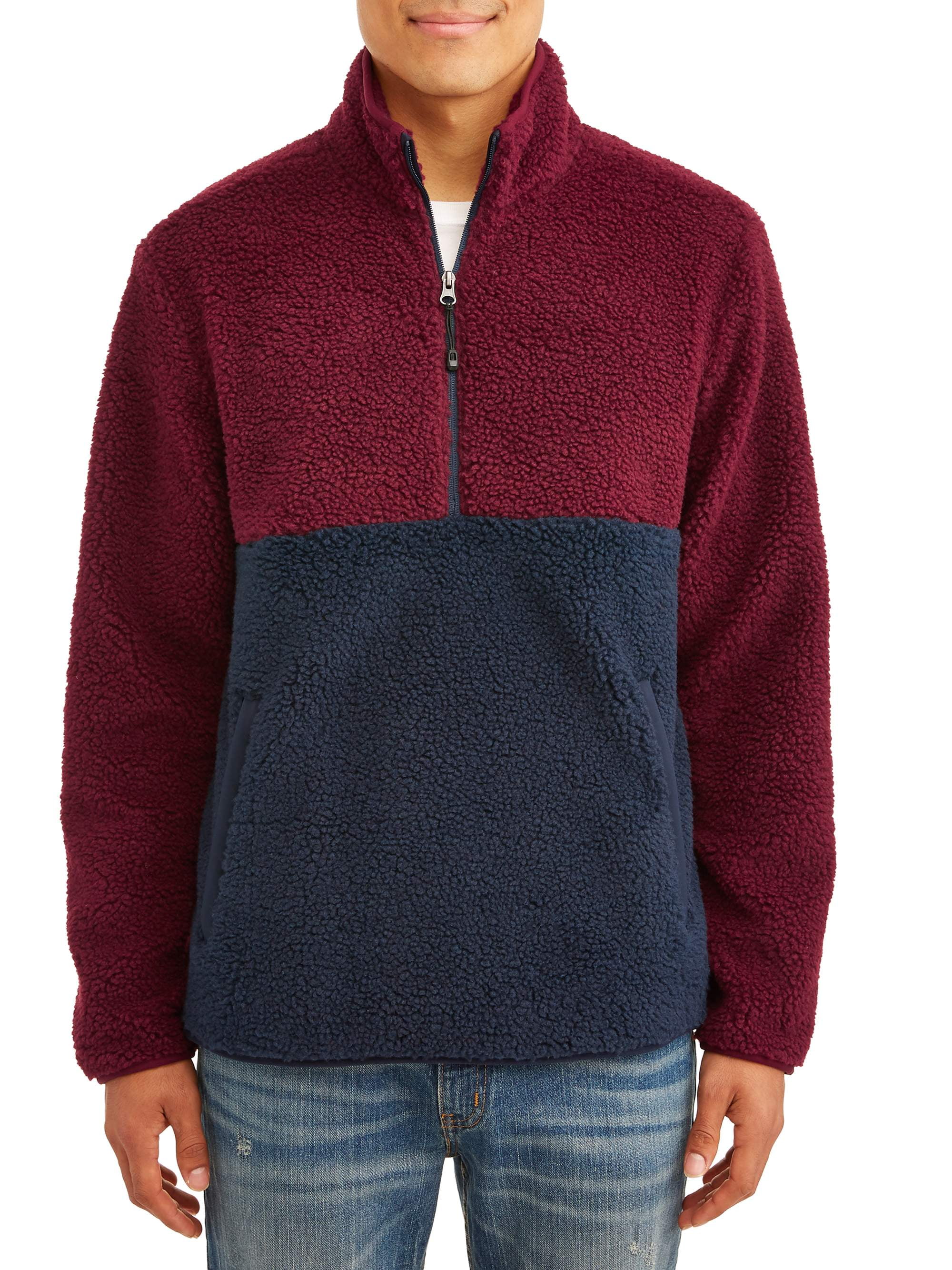 George Men's and Big Men's Boucle Half Zip Sweater, up to Size 5XL George Men's and Big Men's Boucle Half Zip Sweater, up to Size 5XL