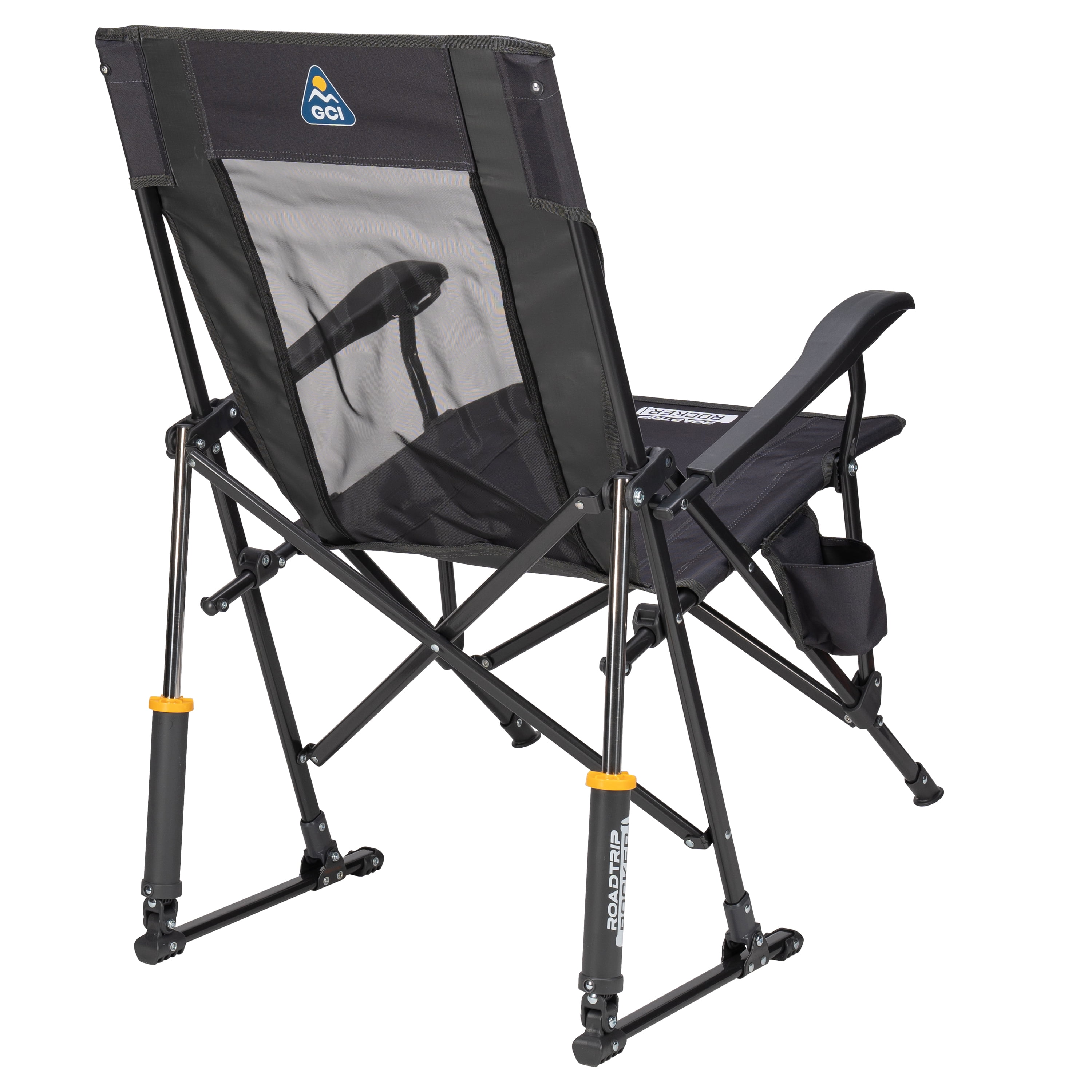 GCI Outdoor RoadTrip Rocker Foldable Rocking Camp Chair, Blue