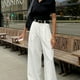 thumbnail image 4 of Pantalones anchos de cintura alta blancos de otoño e invierno, pantalones elegantes para ir al trabajo, moda de ocio para mujer, 4 of 5