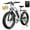 White, variant on AIRWEST Men's Electric Mountain Bike, 26″ Fat Tire Electric Bike, Peak 750W Motor 48V 13Ah Removable Battery, 7-Speed, All-Terrain E-Bike, Max Speed 25MPH (40KMH), UL2849