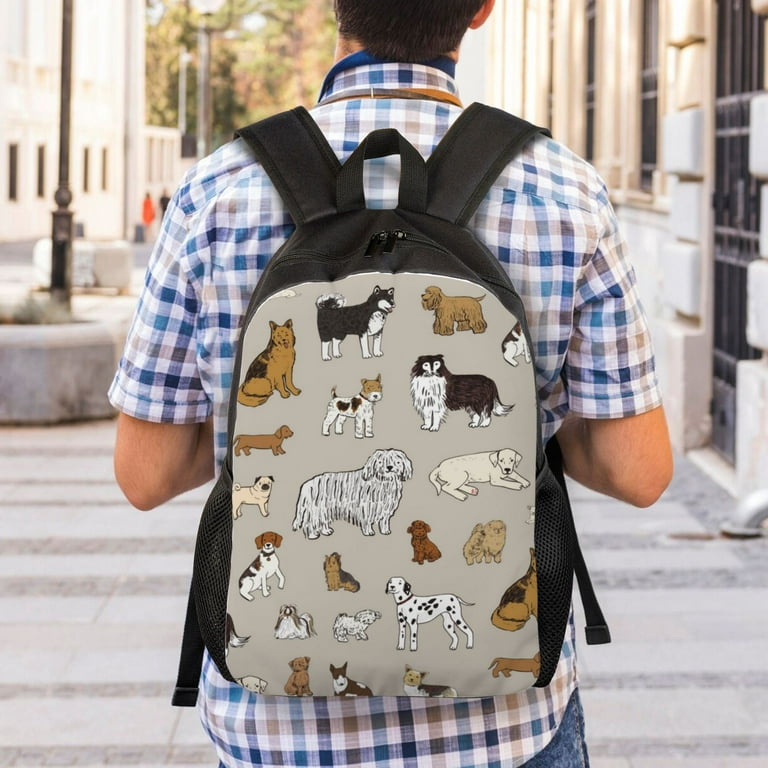 Fotbe Dog Animal Travel Laptop Backpack Business Slim Sturdy Laptops Backpack Water Resistant College School Computer Bag Gift for Men Women Fits