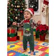 thumbnail image 4 of Cjfdfy Newborn Baby Boy Christmas Fall Outfit Plaid Bow Long Sleeve Romper Overalls Pants And Santa Hat Infant Cute My 1St Christmas Fall Winter Clothes 0-18M, 4 of 9