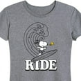 thumbnail image 3 of Peanuts - Snoopy Wave Ride - Women's Short Sleeve Graphic T-Shirt, 3 of 6