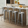 Furniture Metal Barstools Industrial Bar Stools with Backs Indoor