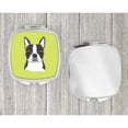 thumbnail image 4 of Lime Checkered Boston Terrier Compact Mirror, 4 of 4