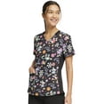 thumbnail image 4 of Tooniforms Scrubs Top For Women V-Neck Print Plus Size TF764, 2XL, Positive Vibes, 4 of 4
