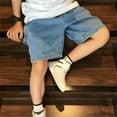thumbnail image 7 of Boys Denim Shorts Classic Elastic Waist Cargo Jean Shorts Boys' Fashion Kids Shorts For Boys 9-10 Years Cute&nbsp;Boy&nbsp;Clothing, 7 of 7