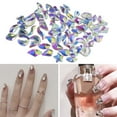 thumbnail image 3 of 50Pcs Aurora Glass Nail Rhinestones DIY Nail Art Gems Flat Bottom Nail Rhinestones for Stunning Party Looks, 3 of 10