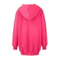 thumbnail image 5 of Resicozy Women's Zip Up Hoodies Plus Size Long Tunic Sweatshirts Casual Fashion Fall Jacket Coat with Pockets Hot Pink L, 5 of 5
